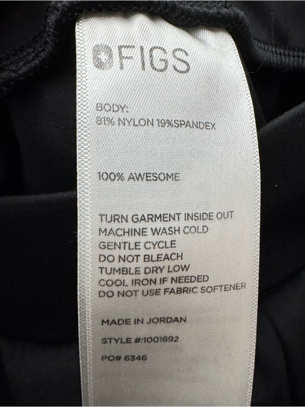 FIGS Black Jogger Scrub Pants Stretch Tapered Medical Small - Picture 8 of 10